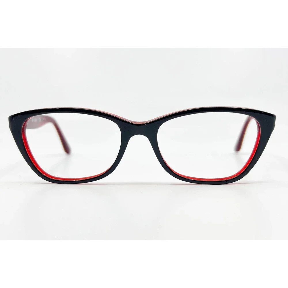 Vogue Eyeglasses Womens Black Red VO 2961 2312 Cat Eye 53-17-135